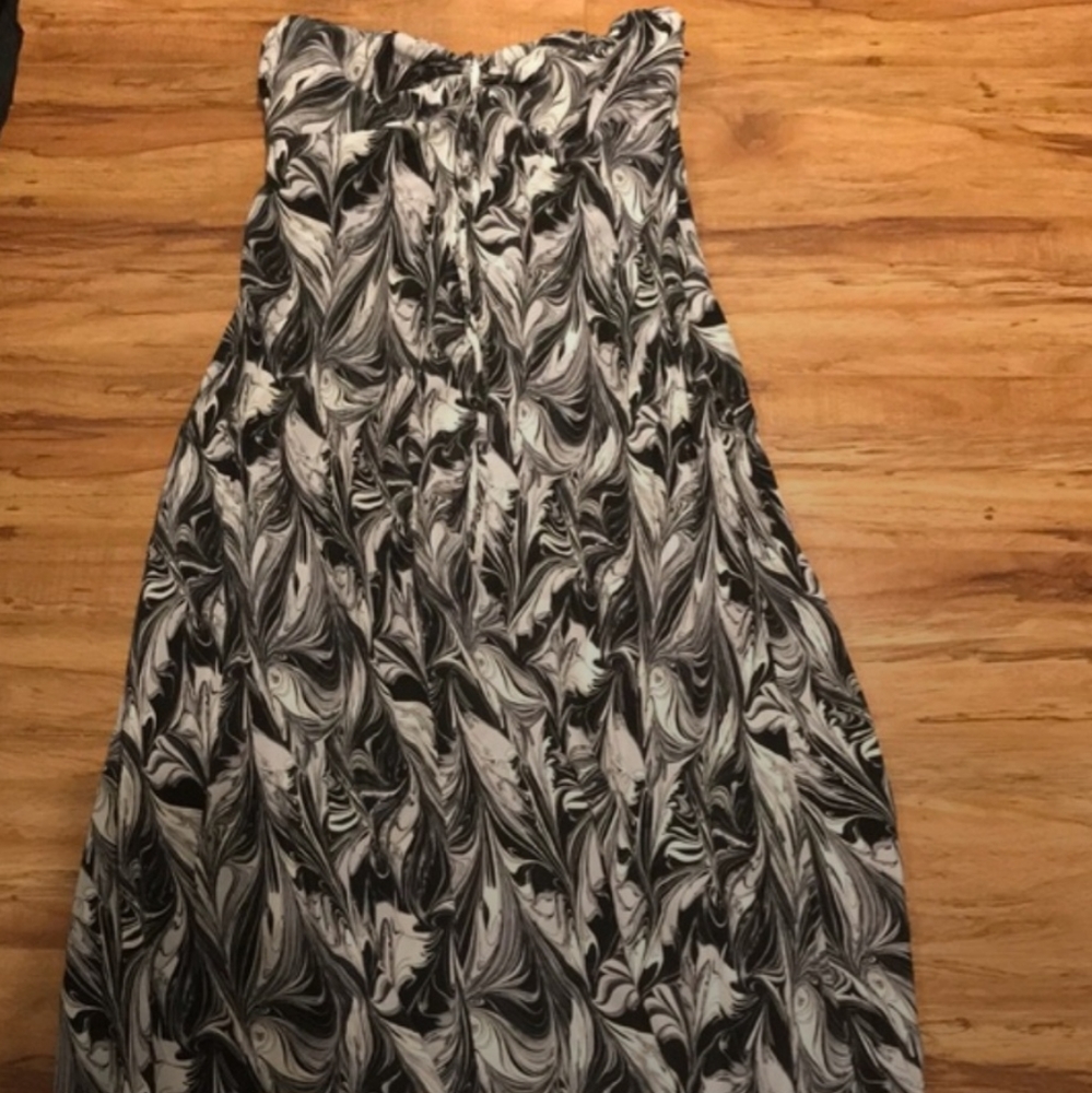 Michael Kors black and white maxi dress